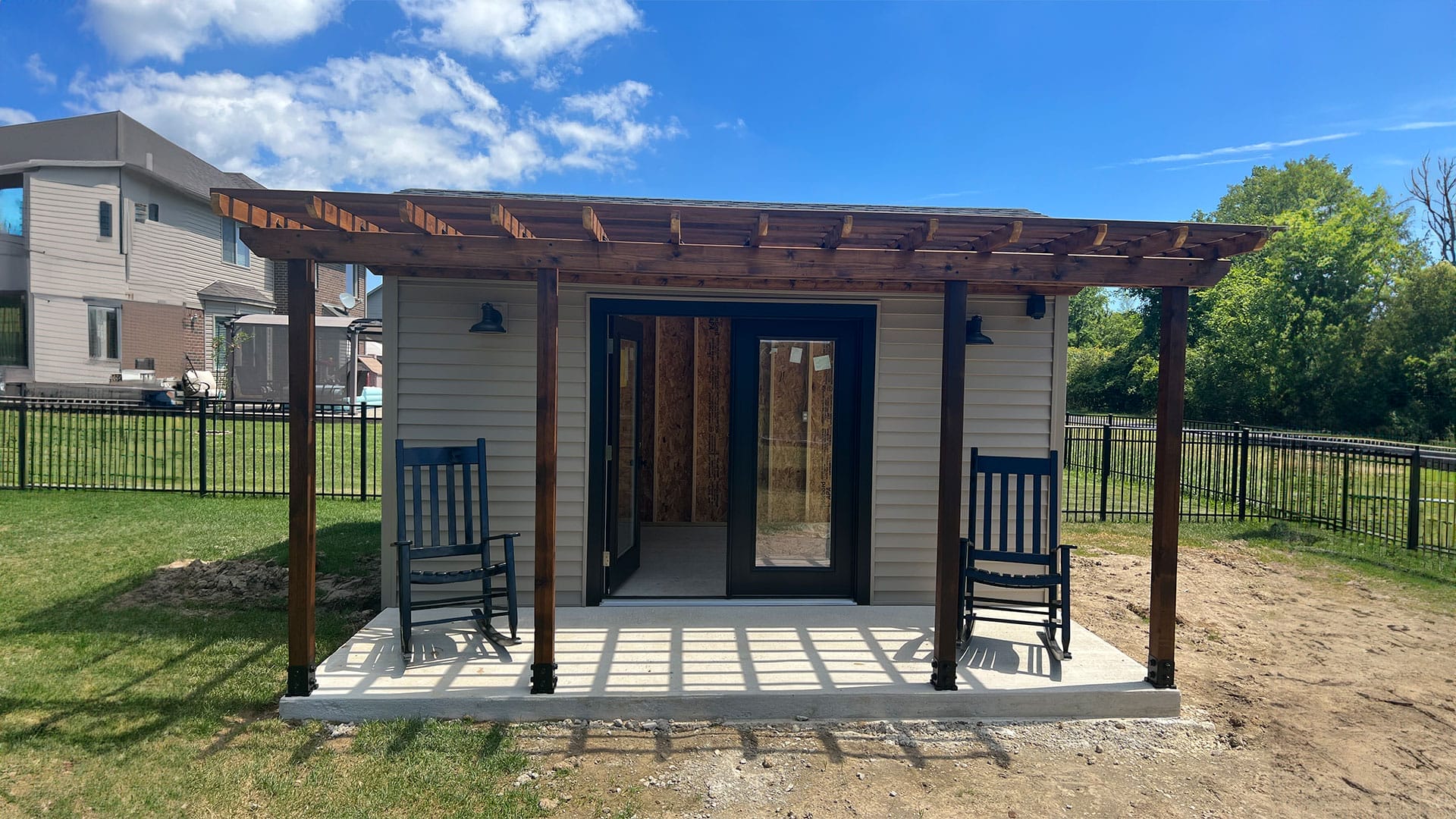 Custom shed built by Cyprus Point Construction LLC in Metro Detroit, providing extra storage, increased property value, and personalized design.